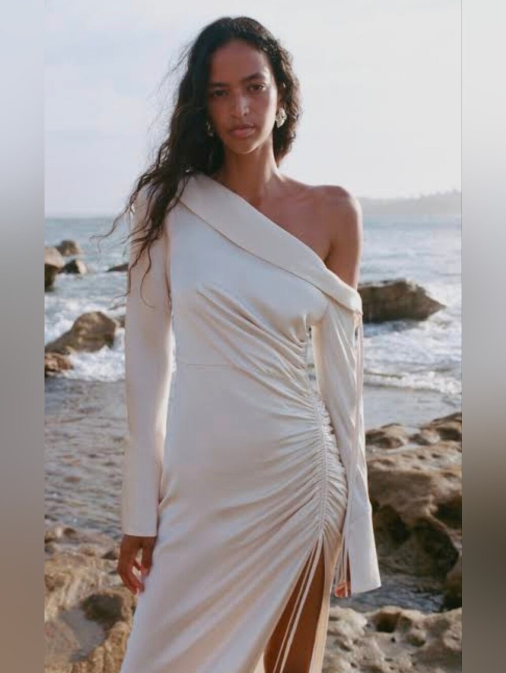 Shona Joy La Lune Long Sleeve Gathered Maxi Dress